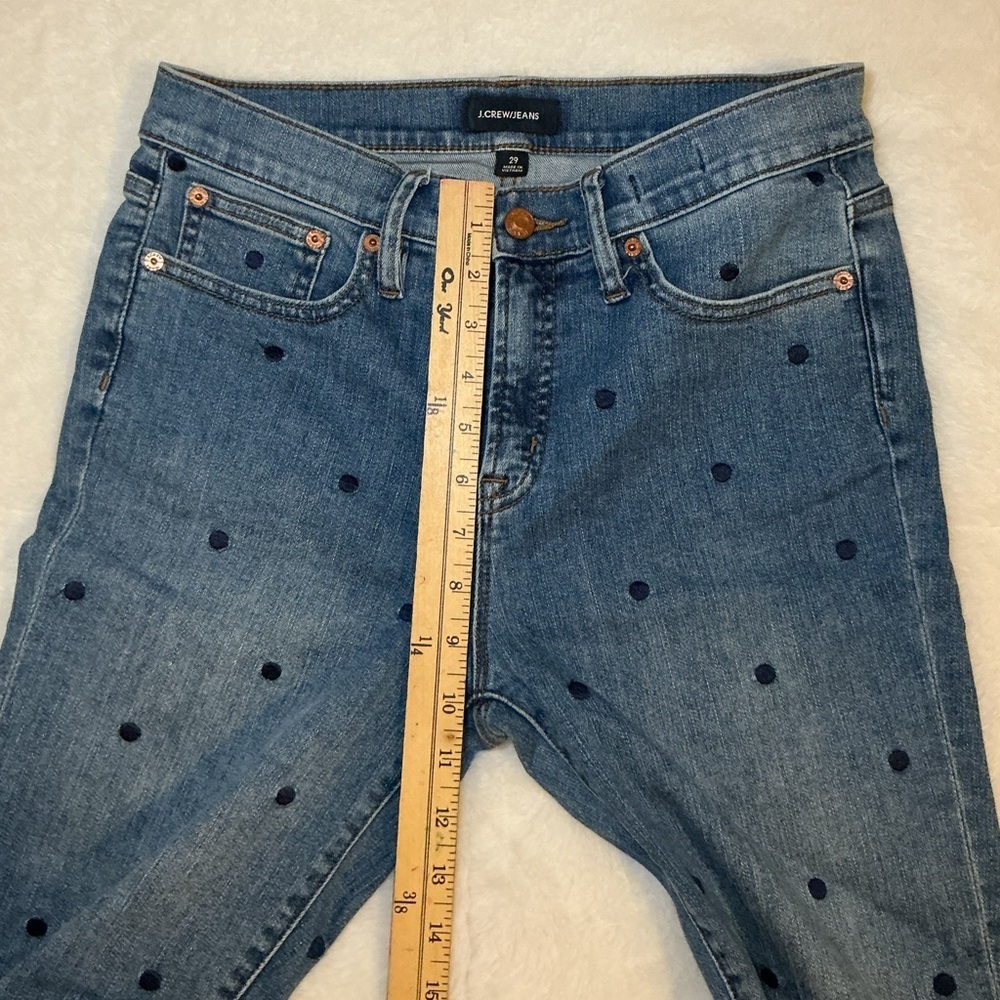 Blue Polka Dot Women's Jeans - Picture 4 of 6